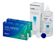 Air Optix Aqua (2x 3 šošovky) + roztok Laim Care 400 ml