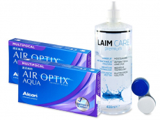 Air Optix Aqua Multifocal (2x3 šošovky) + roztok Laim-Care 400ml