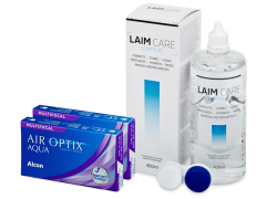 Air Optix Aqua Multifocal (2x 3 šošovky) + roztok Laim Care 400 ml