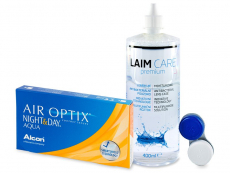 Air Optix Night and Day Aqua (6 šošoviek) + roztok Laim-Care 400ml