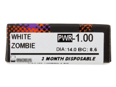 ColourVUE Crazy Lens - White Zombie - dioptrické (2 šošovky)