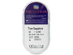 TopVue Color - True Sapphire - dioptrické (2 šošovky)