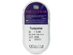TopVue Color - Turquoise - nedioptrické (2 šošovky)