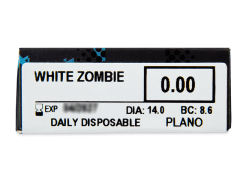 ColourVUE Crazy Lens - White Zombie - jednodenné nedioptrické (2 šošovky)