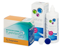 PureVision 2 for Astigmatism (6 šošoviek) + roztok Gelone 360 ml