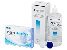 Clear All-Day (6 šošoviek) + roztok Laim-Care 400 ml