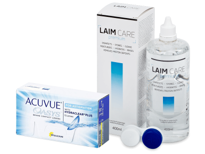 Acuvue Oasys for Astigmatism (12 šošoviek) + roztok Laim Care 400 ml