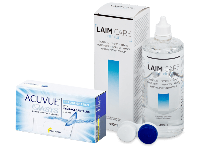 Acuvue Oasys for Astigmatism (12 šošoviek) + roztok Laim-Care 400 ml