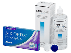 Air Optix plus HydraGlyde Multifocal (6 šošoviek) + roztok Laim Care 400 ml