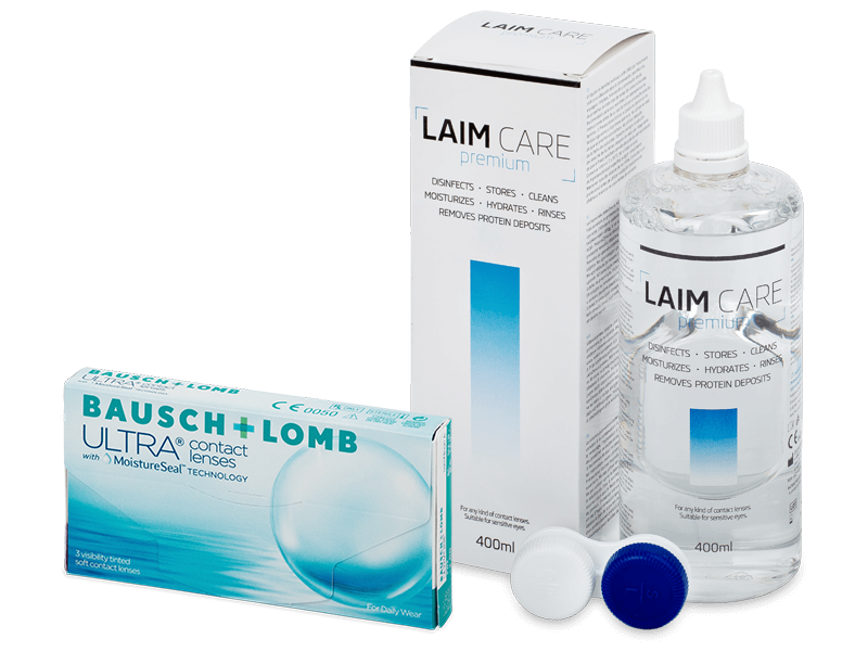 Bausch + Lomb ULTRA (3 šošovky) + roztok Laim-Care 400 ml
