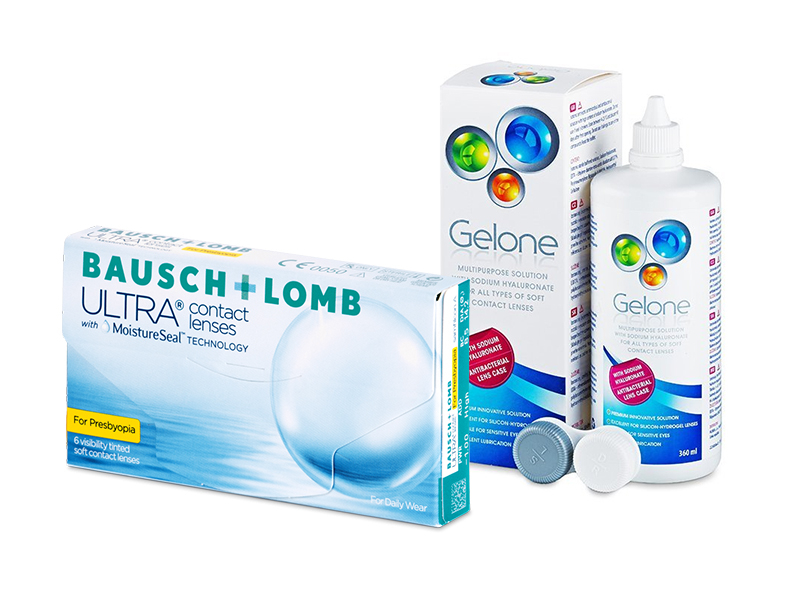Bausch + Lomb ULTRA for Presbyopia (6 šošoviek) + roztok Gelone 360 ml