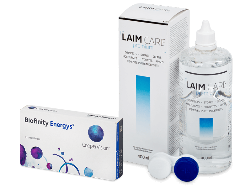 Biofinity Energys (3 šošovky) + roztok Laim-Care 400 ml