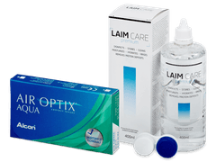 Air Optix Aqua (6 šošoviek) + roztok Laim Care 400 ml