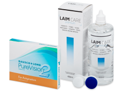 PureVision 2 for Astigmatism (3 šošovky) + roztok Laim Care 400 ml
