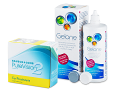 PureVision 2 for Presbyopia (6 šošoviek) + roztok Gelone 360 ml