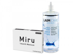 Miru 1 Month Menicon Multifocal (6 šošoviek) + roztok Laim-Care 400 ml