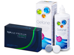TopVue Premium for Astigmatism (6 šošoviek) + roztok Gelone 360 ml
