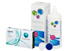 Clariti Elite (3 šošovky) + roztok Gelone 360 ml