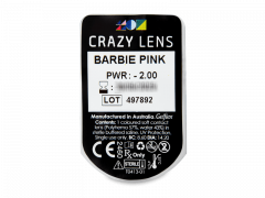 CRAZY LENS - Barbie Pink - dioptrické jednodenné (2 šošovky)