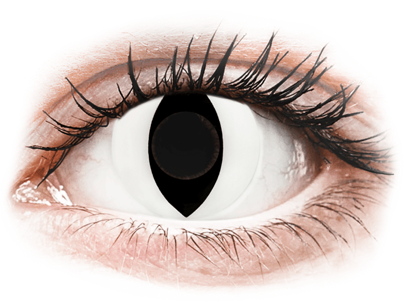 CRAZY LENS - Cat Eye White - nedioptrické jednodenné (2 šošovky)