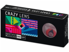 CRAZY LENS - Cat Eye Red - nedioptrické jednodenné (2 šošovky)