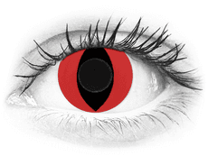 CRAZY LENS - Cat Eye Red - nedioptrické jednodenné (2 šošovky)