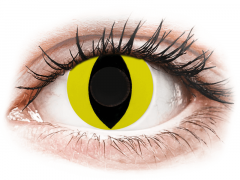 CRAZY LENS - Cat Eye Yellow - nedioptrické jednodenné (2 šošovky)