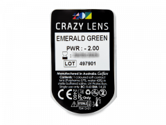 CRAZY LENS - Emerald Green - dioptrické jednodenné (2 šošovky)