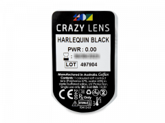 CRAZY LENS - Harlequin Black - nedioptrické jednodenné (2 šošovky)