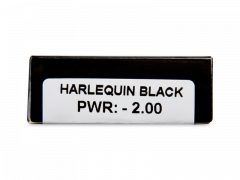 CRAZY LENS - Harlequin Black - dioptrické jednodenné (2 šošovky)