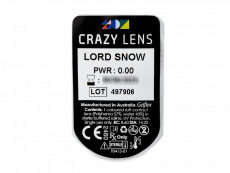 CRAZY LENS - Lord Snow - nedioptrické jednodenné (2 šošovky)
