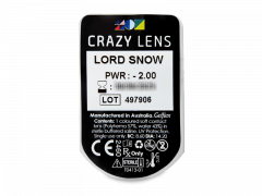CRAZY LENS - Lord Snow - dioptrické jednodenné (2 šošovky)