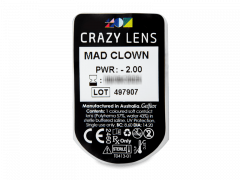 CRAZY LENS - Mad Clown - dioptrické jednodenné (2 šošovky)