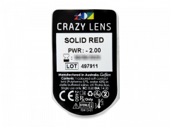 CRAZY LENS - Solid Red - dioptrické jednodenné (2 šošovky)