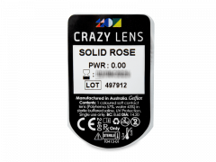 CRAZY LENS - Solid Rose - nedioptrické jednodenné (2 šošovky)
