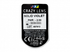 CRAZY LENS - Solid Violet - dioptrické jednodenné (2 šošovky)
