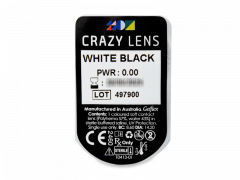 CRAZY LENS - White Black - nedioptrické jednodenné (2 šošovky)
