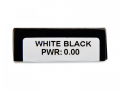 CRAZY LENS - White Black - nedioptrické jednodenné (2 šošovky)