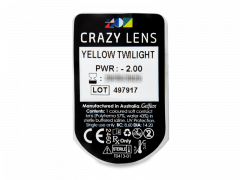 CRAZY LENS - Yellow Twilight - dioptrické jednodenné (2 šošovky)