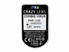 CRAZY LENS - Zombie Virus - nedioptrické jednodenné (2 šošovky)
