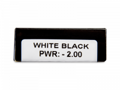 CRAZY LENS - White Black - dioptrické jednodenné (2 šošovky)
