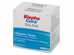 BlephaCura Salina sterilné obrúsky pre starostlivosť o očné viečka 20 ks 