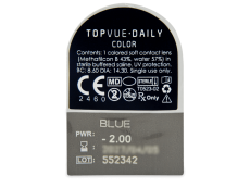 TopVue Daily Color - Blue - dioptrické denné (2 šošovky)