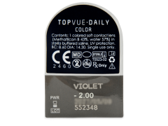 TopVue Daily Color - Violet - dioptrické denné (2 šošovky)