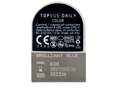 TopVue Daily Color - Brilliant Blue - nedioptrické denné (2 šošovky)