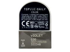 TopVue Daily Color - Violet - nedioptrické denné (2 šošovky)