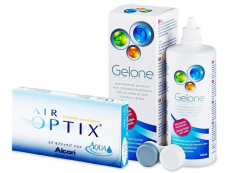 Air Optix Aqua (6 šošoviek) + roztok Gelone 360 ml