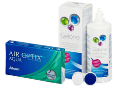 Air Optix Aqua (6 šošoviek) + roztok Gelone 360 ml