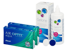 Air Optix Aqua (2x3 šošovky) + roztok Gelone 360 ml